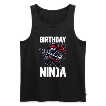 Birthday Ninja Birthday Party Theme Bday Ninja - Men's Premium Organic Tank Top - black - Front - AI Model Male 178 light (178cm)