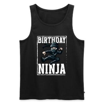 Birthday Ninja Birthday Party Theme Bday Ninja - Men's Premium Organic Tank Top - black - Front - AI Model Male 178 light (178cm)