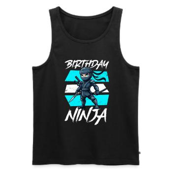 Birthday Ninja Birthday Party Theme Bday Ninja - Men's Premium Organic Tank Top - black - Front - AI Model Male 178 light (178cm)