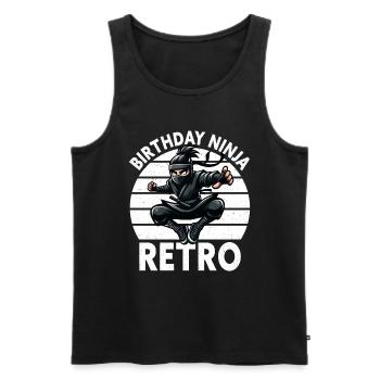 Birthday Ninja Birthday Party Theme Bday Ninja - Men's Premium Organic Tank Top - black - Front - AI Model Male 178 light (178cm)