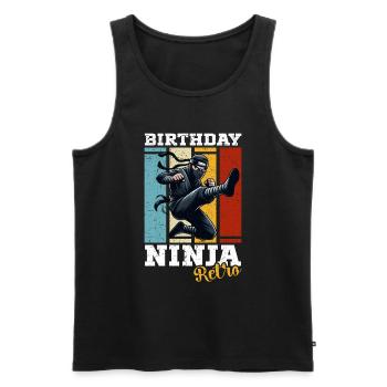 Birthday Ninja Birthday Party Theme Bday Ninja - Men's Premium Organic Tank Top - black - Front - AI Model Male 178 light (178cm)