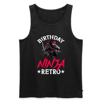 Birthday Ninja Birthday Party Theme Bday Ninja - Men's Premium Organic Tank Top - black - Front - AI Model Male 178 light (178cm)