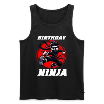 Birthday Ninja Birthday Party Theme Bday Ninja - Men's Premium Organic Tank Top - black - Front - AI Model Male 178 light (178cm)