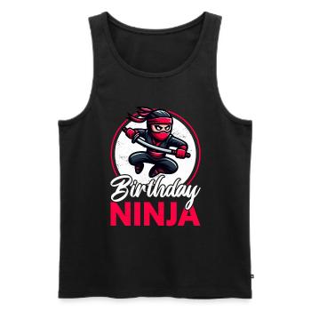 Birthday Ninja Birthday Party Theme Bday Ninja - Men's Premium Organic Tank Top - black - Front - AI Model Male 178 light (178cm)