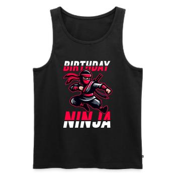 Birthday Ninja Birthday Party Theme Bday Ninja - Men's Premium Organic Tank Top - black - Front - AI Model Male 178 light (178cm)