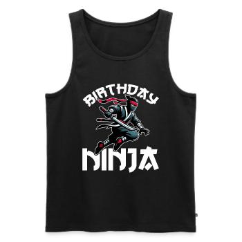 Birthday Ninja Birthday Party Theme Bday Ninja - Men's Premium Organic Tank Top - black - Front - AI Model Male 178 light (178cm)