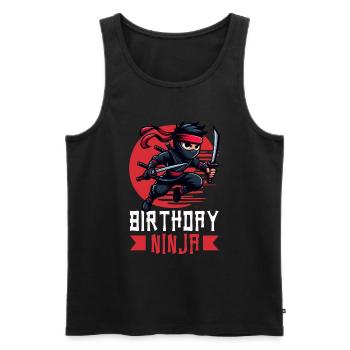 Birthday Ninja Birthday Party Theme Bday Ninja - Men's Premium Organic Tank Top - black - Front - AI Model Male 178 light (178cm)