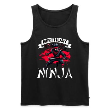 Birthday Ninja Birthday Party Theme Bday Ninja - Men's Premium Organic Tank Top - black - Front - AI Model Male 178 light (178cm)