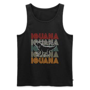 Iguanian Reptile Lover Herpetologist - Men's Premium Organic Tank Top - black - Front - AI Model Male 178 light (178cm)
