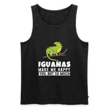 Iguanian Reptile Lover Herpetologist - Men's Premium Organic Tank Top - black - Front - AI Model Male 178 light (178cm)