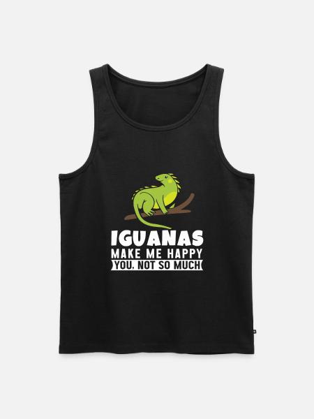 Iguanian Reptile Lover Herpetologist - Men's Premium Organic Tank Top - black