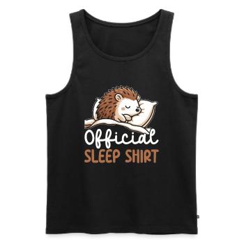 Official Sleeping House Hedgehog PJ Sleeping - Men's Premium Organic Tank Top - black - Front - AI Model Male 178 light (178cm)
