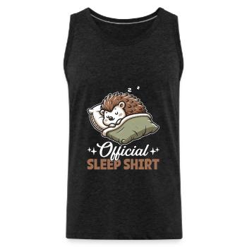 Offizieller Schlafhaus Hedgehog PJ Sleeping - Männer Premium Bio Tank Top - Anthrazit - Vorne - Alexander (188cm)
