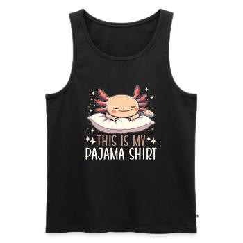 Official Sleeping House Axolotl PJ Sleeping - Men's Premium Organic Tank Top - black - Front - AI Model Male 178 light (178cm)