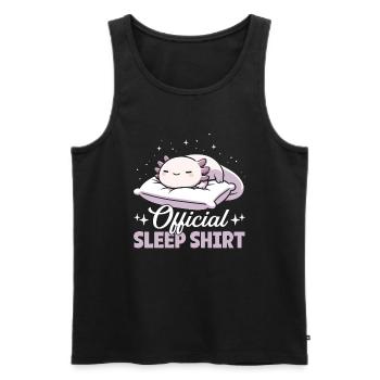 Official Sleeping House Axolotl PJ Sleeping - Men's Premium Organic Tank Top - black - Front - AI Model Male 178 light (178cm)