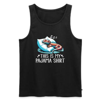 Official Sleeping House Bearded Dragon PJ Sleeps - Men's Premium Organic Tank Top - black - Front - Michal (187cm)