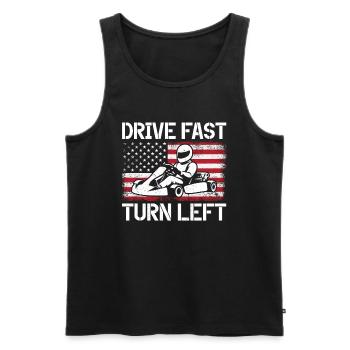 Go Kart Racing Kart Driver Enthusiast Kartier - Débardeur bio Premium Homme - noir - Devant - Michal (187cm)