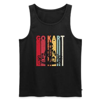 Go Kart Racing Kart Driver Enthusiast Kartier - Débardeur bio Premium Homme - noir - Devant - Michal (187cm)