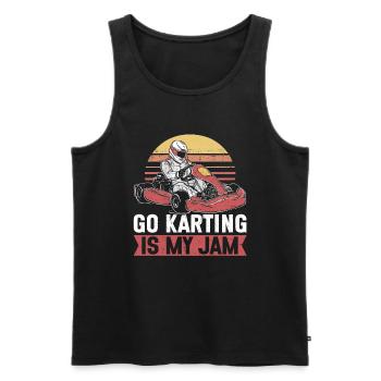 Go Kart Racing Kart Driver Enthusiast Kartier - Débardeur bio Premium Homme - noir - Devant - Michal (187cm)