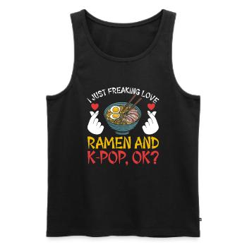 Ramen- Und K-Pop-Waren Kawaii Finger Herz - Männer Premium Bio Tank Top - Schwarz - Vorne - AI Model Male 178 light (178cm)