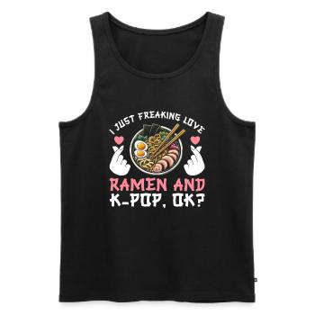 Ramen- Und K-Pop-Waren Kawaii Finger Herz - Männer Premium Bio Tank Top - Schwarz - Vorne - AI Model Male 178 light (178cm)