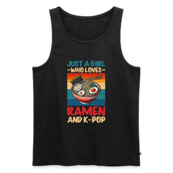 Ramen- Und K-Pop-Waren Kawaii Finger Herz - Männer Premium Bio Tank Top - Schwarz - Vorne - AI Model Male 178 light (178cm)