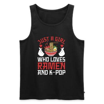 Ramen- Und K-Pop-Waren Kawaii Finger Herz - Männer Premium Bio Tank Top - Schwarz - Vorne - AI Model Male 178 light (178cm)