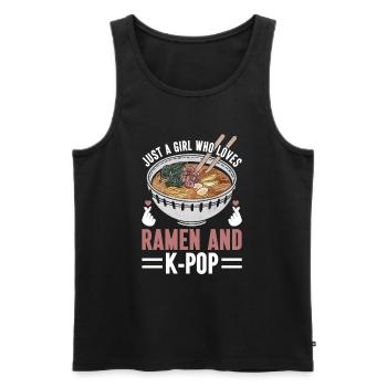 Ramen- Und K-Pop-Waren Kawaii Finger Herz - Männer Premium Bio Tank Top - Schwarz - Vorne - AI Model Male 178 light (178cm)