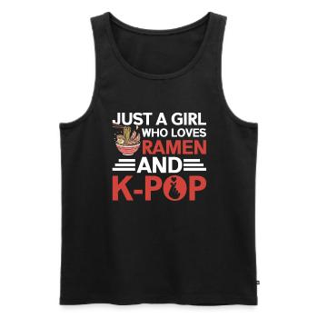 Ramen- Und K-Pop-Waren Kawaii Finger Herz - Männer Premium Bio Tank Top - Schwarz - Vorne - AI Model Male 178 light (178cm)