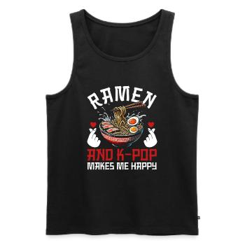 Ramen- Und K-Pop-Waren Kawaii Finger Herz - Männer Premium Bio Tank Top - Schwarz - Vorne - AI Model Male 178 light (178cm)