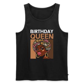 Geburtstagskönigin Afroamerikaner Melanin Schwarz - Männer Premium Bio Tank Top - Schwarz - Vorne - AI Model Male 178 light (178cm)