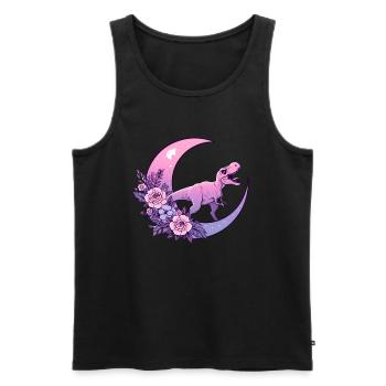 Pastel Goth T-Rex Kawaii Esthétique Creepy - Débardeur bio Premium Homme - noir - Devant - Michal (187cm)