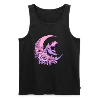 Pastel Goth T-Rex Kawaii Esthétique Creepy - Débardeur bio Premium Homme - noir - Devant - Michal (187cm)