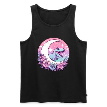 Pastel Goth T-Rex Kawaii Aesthetic Creepy - Men's Premium Organic Tank Top - black - Front - Michal (187cm)