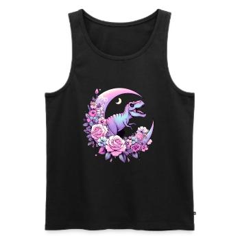 Pastel Goth T-Rex Kawaii Esthétique Creepy - Débardeur bio Premium Homme - noir - Devant - Michal (187cm)