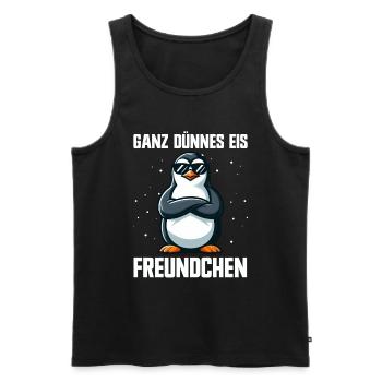 Guten Morgen Ganz Dünnes Eis Freundchen Pinguin - Männer Premium Bio Tank Top - Schwarz - Vorne - AI Model Male 178 light (178cm)