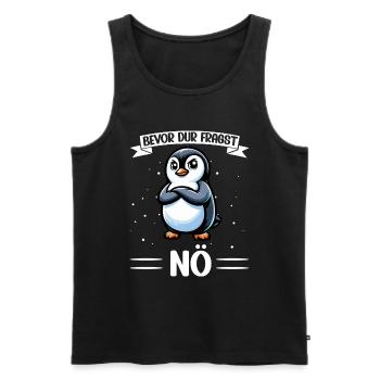 Before You Ask No Funny Penguin Saying - Men's Premium Organic Tank Top - black - Front - Michal (187cm)