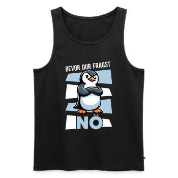 Before You Ask No Funny Penguin Saying - Men's Premium Organic Tank Top - black - Front - Michal (187cm)