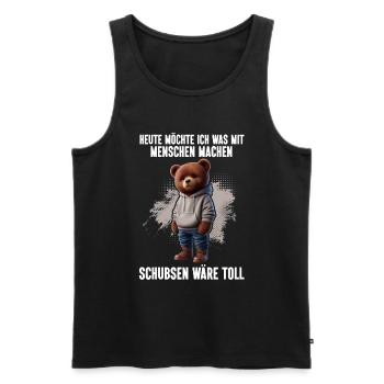 Today I want to do something with people Push - Men's Premium Organic Tank Top - black - Front - Michal (187cm)