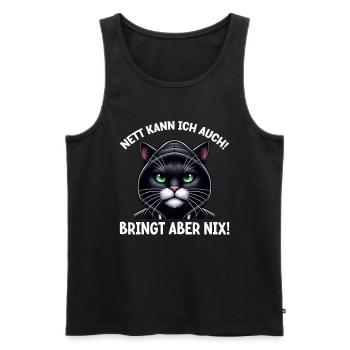 I can be nice too! But it's no use! Cat Funny - Men's Premium Organic Tank Top - black - Front - Michal (187cm)