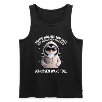 Today I want to do something with people Push - Men's Premium Organic Tank Top - black - Front - Michal (187cm)