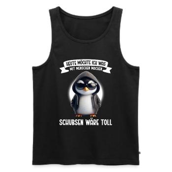 Today I want to do something with people Push - Men's Premium Organic Tank Top - black - Front - Michal (187cm)