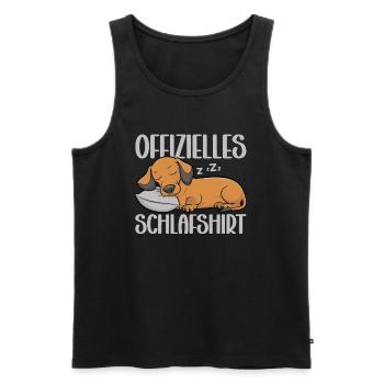 Chemise de nuit officielle Teckel Chien teckel - Débardeur bio Premium Homme - noir - Devant - Michal (187cm)