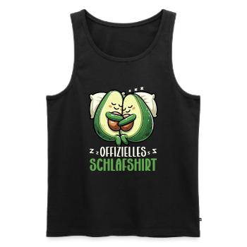 Offizielles Schlafshirt Lustige Avocado Pyjama - Männer Premium Bio Tank Top - Schwarz - Vorne - AI Model Male 178 light (178cm)