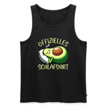 Offizielles Schlafshirt Lustige Avocado Pyjama - Männer Premium Bio Tank Top - Schwarz - Vorne - AI Model Male 178 light (178cm)