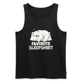 Eisbär Offizielles Schlafshirt Lustiges Eisbär - Männer Premium Bio Tank Top - Schwarz - Vorne - AI Model Male 178 light (178cm)
