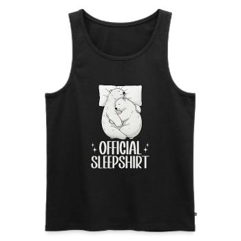 Eisbär Offizielles Schlafshirt Lustiges Eisbär - Männer Premium Bio Tank Top - Schwarz - Vorne - AI Model Male 178 light (178cm)