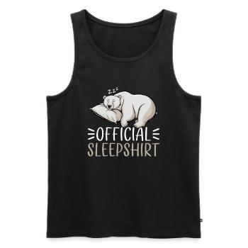 Eisbär Offizielles Schlafshirt Lustiges Eisbär - Männer Premium Bio Tank Top - Schwarz - Vorne - AI Model Male 178 light (178cm)