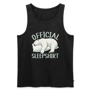 Eisbär Offizielles Schlafshirt Lustiges Eisbär - Männer Premium Bio Tank Top - Schwarz - Vorne - AI Model Male 178 light (178cm)