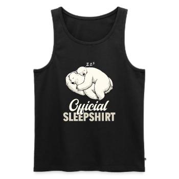 Eisbär Offizielles Schlafshirt Lustiges Eisbär - Männer Premium Bio Tank Top - Schwarz - Vorne - AI Model Male 178 light (178cm)